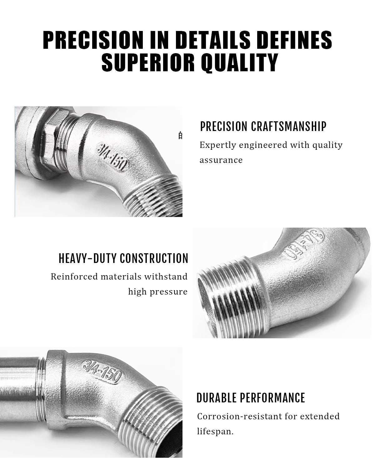 AGUTEA 304 Stainless Steel Street Elbow Pipe Fitting, 45 Degree, NPT Male Pipe to NPT Female 304 Stainless Pipe Fitting (Pack of 1) (1/2 INCH)