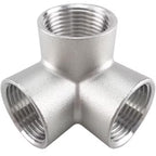 AGUTEA 304 Stainless Steel Street Elbow Pipe Fitting, 3 way, NPT Male Pipe to NPT Female 304 Stainless Pipe Fitting (Pack of 1) (1/2 INCH)