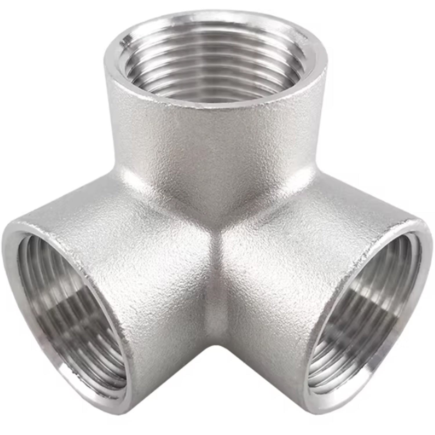 AGUTEA 304 Stainless Steel Street Elbow Pipe Fitting, 3 way, NPT Male Pipe to NPT Female 304 Stainless Pipe Fitting (Pack of 1) (1/2 INCH)
