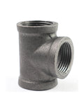 AGUTEA black wrought iron tee fitting Gland holder T-connector Floor fitting Straight rod tee connector 1/2inch 3/4 inch 1inch (Pack of 1)
