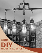 AGUTEA Black 6-Way Side Exit Cross, Cast Iron Pipe Fitting Cast Iron Angle Pipe Fitting for Vintage Style DIY Projects/Furniture/Shelves (Pack of 1)