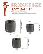 AGUTEA Heavy Duty Cast Iron Pipe Flange - Industrial Black Floor Flange for Shelving, Table Legs, Pipe Systems (pack of 4)