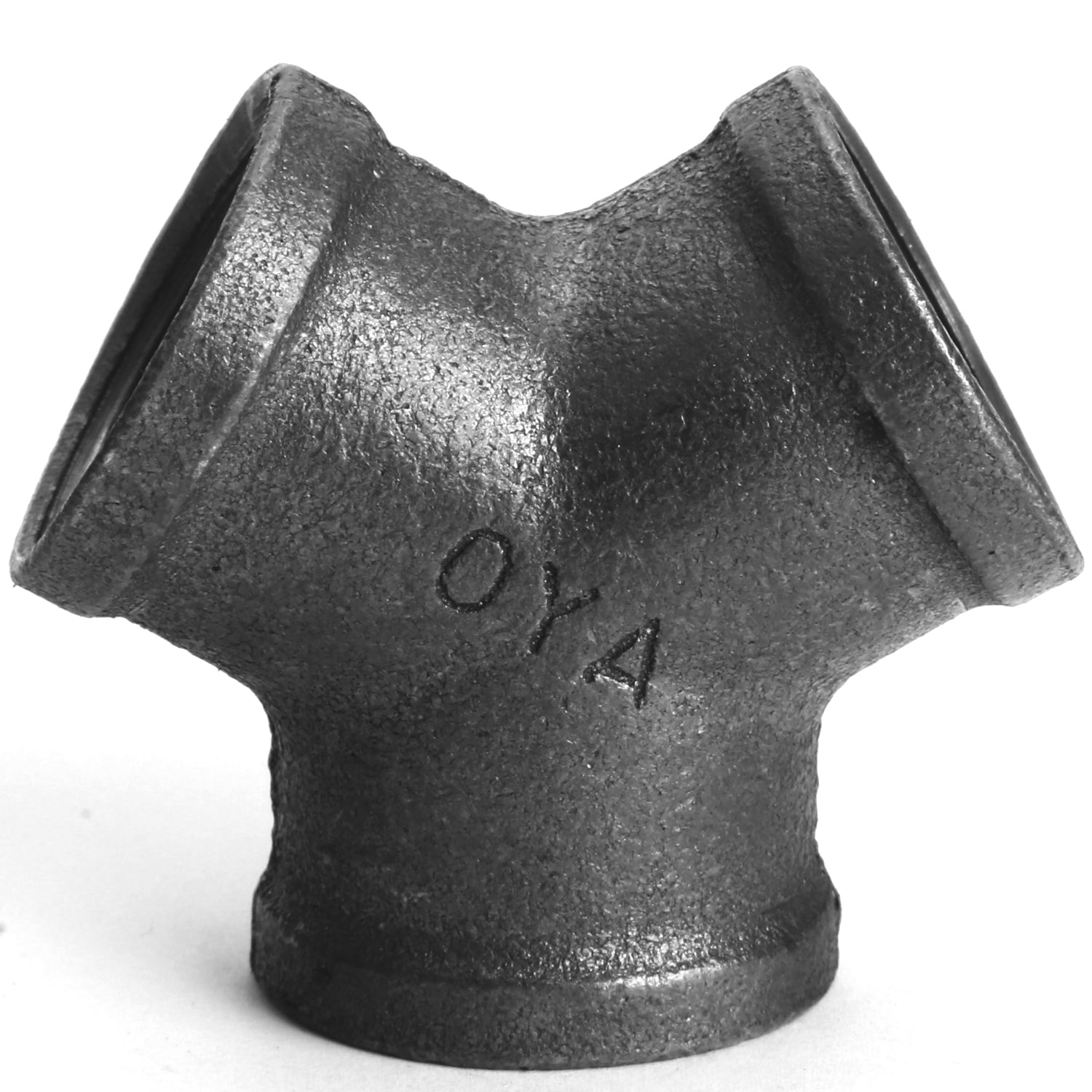 AGUTEA Black Cast Iron Y-Shaped Connector, Y-Type Fitting, Three-Way Connector, Suitable for DIY Industrial-Style Furniture Decorative Brackets